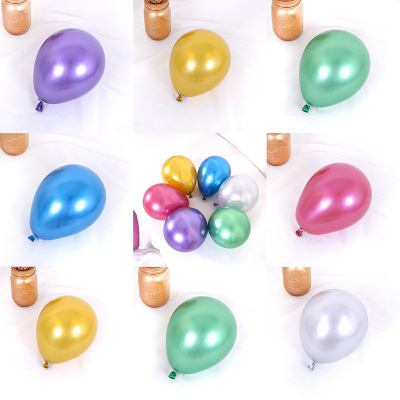 5-Inch Metallic Color Rubber Balloons Thick Pearlescent Metallic Chrome Alloy Color Wedding Party Decoration Balloon 1 Pack of 100