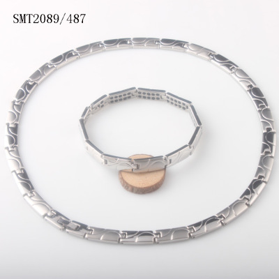 Stainless Ornament Health Care Necklace European and American Famous Fashion Bracelet and Necklace Set Overseas Hot Sale