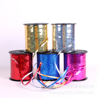 250 Yards Laser Silk Ribbons Colored Ribbons Wedding Room Birthday Party Layout Helium Rope Balloon Rope Fit Ribbon Wholesale