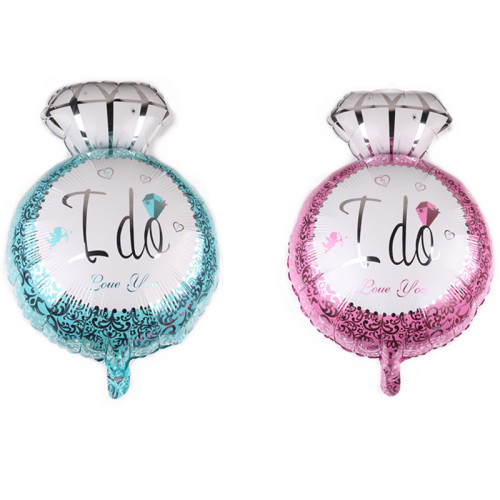 wedding supplies diamond aluminum balloon proposal arrangement aluminum foil balloon small diamond ring i do wedding balloon wholesale