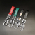 New Carbon Fiber Car Key Ring Spot Silk Screen Customizable Metal Leather Strap Car Keychain Factory Wholesale