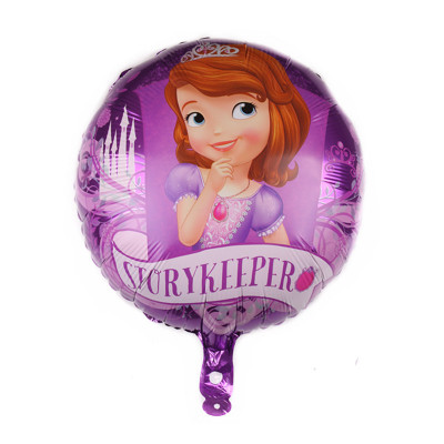 New 18-Inch round Princess Sofia Cartoon Aluminum Balloon Baby Room Birthday Decorations Arrangement Balloon