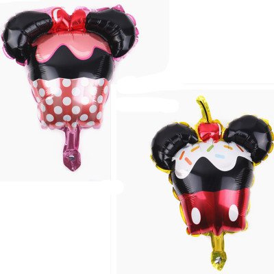 New Mini Minnie Cake Balloon Mickey Mouse Aluminum Film Balloon Children's Inflatable Toy Mickey Balloon