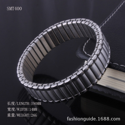 Hot Selling Stainless Steel Bracelet Elastic Bracelet Vintage Bracelet Men's Personalized Wide Bracelet in Stock Wholesale