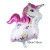 New Large Unicorn Unicorn Horse Balloon Birthday Cartoon Aluminum Film Colorful Purple Polly Horse Head Balloon Wholesale