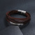 Cross-Border Hot Selling Popular Stainless Steel Leather Bracelet Simple Multi-Layer Cowhide Vintage Weave Titanium Steel Bangle Bracelet