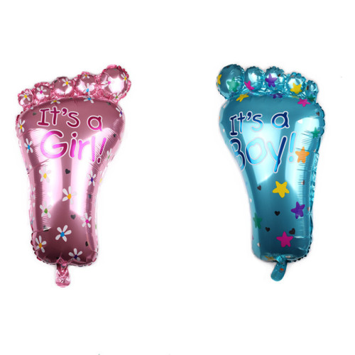 Large Male and Female Baby Foot Aluminum Film Balloon Foot Aluminum Foil Balloon Birthday Party Decoration Balloon Wholesale