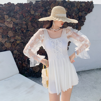 Swimsuit Women's Summer 2021 New Conservative Covering Belly Thin Dress Style Hot Spring Korean Ins Style Fairy Style