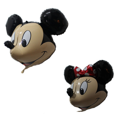 New Mickey Mouse 3D Balloon Mickey Mouse Head Aluminum Film Balloon Children's Inflatable Toy Mickey Balloon
