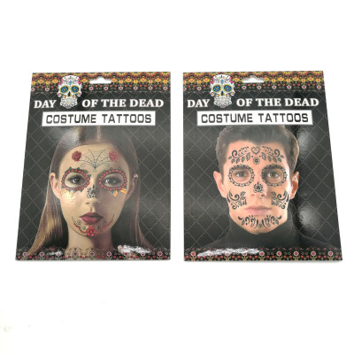 Halloween Ghost Festival Face Pasters Tattoo Stickers Disposable Water Transfer Tattoo Festival Stickers