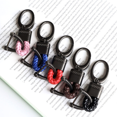 Wholesale Keychain Pendant Woven String Clip Waist Hanging Creative Vachette Clasp Simple Keychain Ring Customized Gift