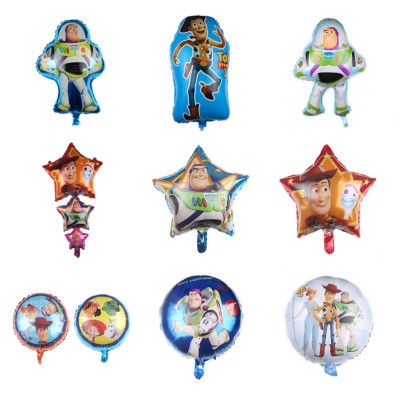 Cartoon Basguang Year Aluminum Film Balloon Toy Story Decoration Cartoon Character Shape Aluminum Foil Balloon