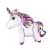 New 3D Rainbow Horse Unicorn Aluminum Balloon Cartoon Shape Unicorn Horse Baoli Horse Aluminum Foil Birthday Balloon Batch