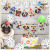 Pet Birthday Cake Insertion Dog Head Hanging Flag White Rubber Balloons Avatar Decoration Props Cross-Border