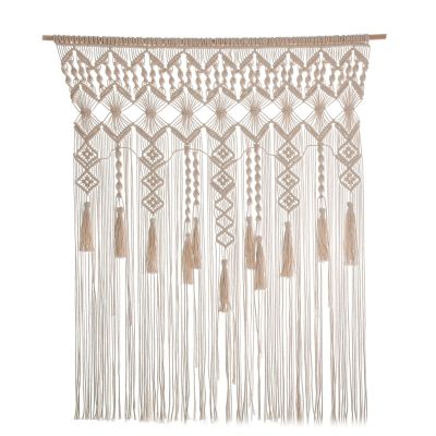 Cross-Border Foreign Trade Hand-Woven Door Curtain Tapestry Cotton String DIY Partition Half Curtain Hallway B & B Hanging Decoration Curtain Window