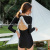 2021 New Women's Swimsuit Dress Style Sun Protection Long Sleeve Beach Hot Spring Factory Direct Sales Casual Fashion