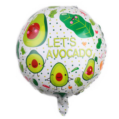New round Avocado Shape Aluminum Film Balloon Fruit Party Children Birthday Dress up Balloon Wholesale