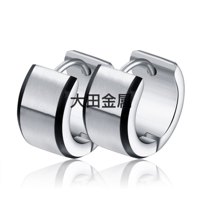 Cross-Border Hot New Personalized Fashion European and American Fashion Big Brand Stainless Steel Studs High-End Men and Women Jewelry Earrings
