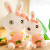 Rabbit Doll Pillow Peach Rabbit Doll Doll Toy Throw Pillow Children's Gift Plush Toy