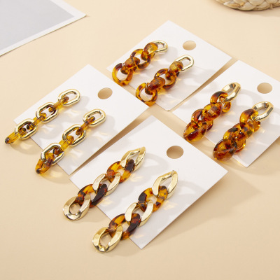 Geometric Earrings Acrylic European and American Frosty Style Stud Earrings Earrings Oval Earrings AliExpress Amazon Hot Sale