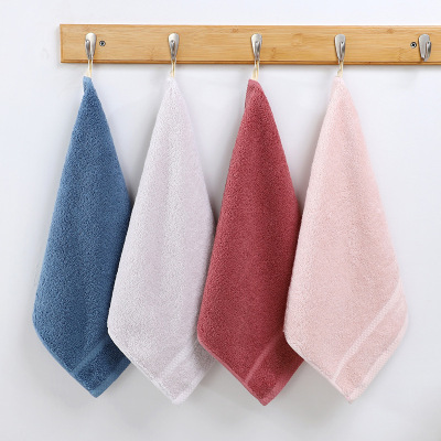 Long-Staple Cotton Small Tower Plain Pure Cotton Hand Towel Soft Absorbent Labor Protection Promotion Present Towel Daily Necessities Small Towel