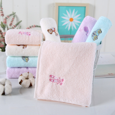 Small Towels for Children Cute Pure Cotton Cartoon All Cotton Face Towel Face Towel Absorbent Children Towel Baby Soft Household