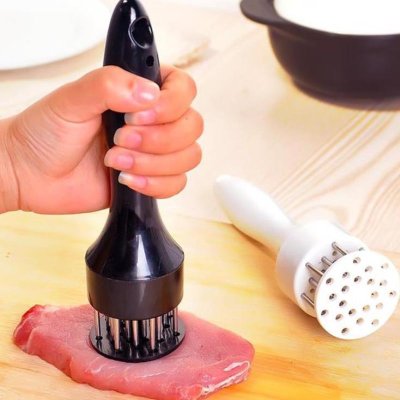 round Stainless Steel Steak Tender Meat Needle Pork Chop Meat Cutter Steak Tenderizers Tendon Breaking Hammer Kitchen