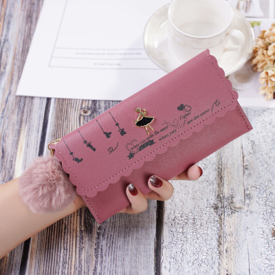 Wholesale European and American Simple Long Wallet Women Wholesale 2022 New Elegant Buckle Card Position Soft Leather Wallet Women