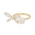 Pearl Zircon Butterfly Opening Ring Mori Fresh Cute Girl Heart Ring Fashion Trending Temperament Index Finger Ring