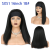 European and American Hot Female Wig Hair Band Head Cover Black Median to Long Straight Wig Bandana Headband Head Cover Factory Direct Sales