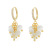 Opal Ear Clip Korean Style Fashionable Earrings Female Online Influencer Simple Eardrops Ins Frosty Style Earrings Jewelry Fashion