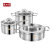 Shengbide Stainless Steel Cookware Set Steel Handle Three-Piece Pot Set Soup Pot Set Combination Right Angle Hot Pot Gift Customization