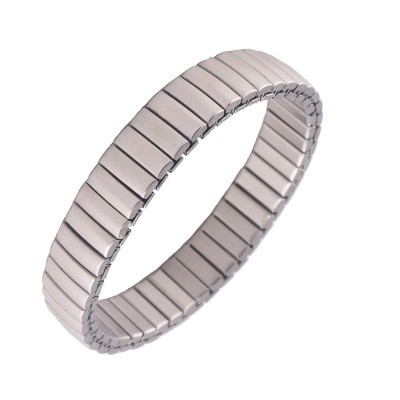 Best Seller in Europe and America Stainless Steel Fashion Elastic Bracelet Steel Color Bracelet Elastic Bracelet