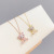 Micro Diamond Bear Necklace for Women 2021 New Korean Style Fashion Design Teddy Bear Clavicle Chain Jewelry Wholesale