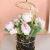 Simulation Peony Flower Succulent Bonsai Gold-Plated Flower Stand Greenery Home Decoration Hotel Potted plants