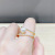 New Micro Inlaid Zircon Multi-Layer Pearl Zircon Adjustable Ring Female Geometric Cross Niche Design Open Ring
