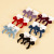 925 Silver Flocking Bow Earrings Retro Ethnic Style Chinese Style All-Match Flower Ear Clip Velvet Ear Rings