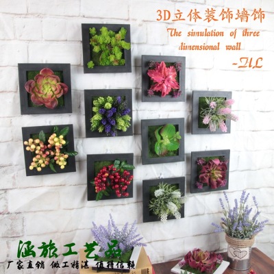 Three-Dimensional Wall Decoration Creative Home Pastoral Decoration Simulation Plant Shop Living Room Wall Hanging Wall Decoration Wholesale