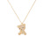 Micro Diamond Bear Necklace for Women 2021 New Korean Style Fashion Design Teddy Bear Clavicle Chain Jewelry Wholesale