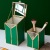 Nordic Light Luxury Dark Green Leather Brass Tissue Box Cosmetics Storage Box Tray Bedroom Dressing Table Storage Rack