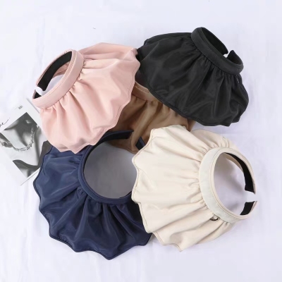 Hot Sale Internet Celebrity Shell-like Bonnet Topless Hat Female Hair Hoop Hairpin-Type Ponytail Sun Protection Hat 