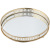 Nordic Style Iron Gold-Plated Glass Organizer Plate Mirror Bottom Tray Living Room Light Luxury Decoration Fruit Plate