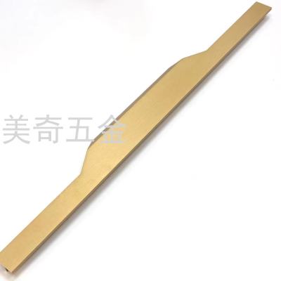 Closet Door Cabinet Slotting-Free Modern Simple Lengthened Cutting Whole Body Aluminum Alloy Handle Punch-Free Invisible Handle