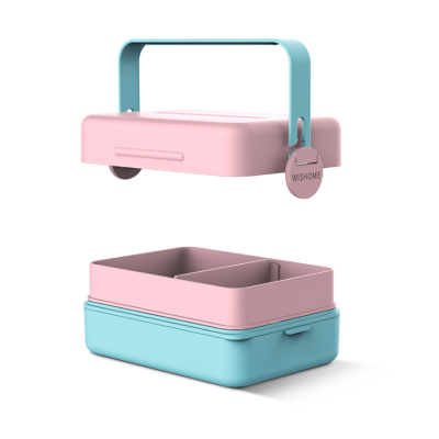 Double Deck Compartment Student Insulated Lunch Box Dumplings Box