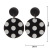 Korean Style Polka Dot Tassel Earrings Long Women's Fashionable Net Red Geometric Black and White Earrings Earrings