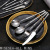 Knife, Fork,Spoon Holy Fire Tableware 304 Stainless Steel Knife and Forks Electroplated Titanium Small Waist Tableware