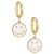 INS Hot Cute Smiley Earrings 18K Gold Color Protection Ornament Colorful Oil Necklace Smile Smiley Earrings