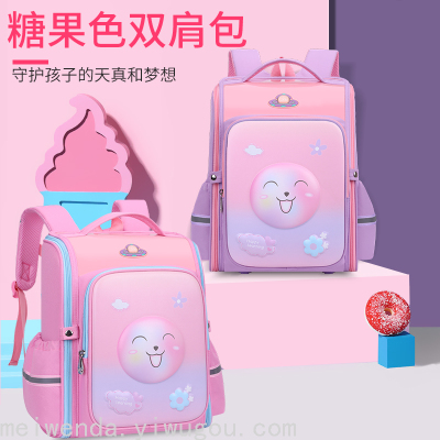 Primary School Student Schoolbag 6-12 Years Old Candy Color Trendy Girl Backpack Schoolbag LZJ-3268