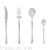 Knife, Fork,Spoon Holy Fire Tableware 304 Stainless Steel Knife and Forks Electroplated Titanium Small Waist Tableware