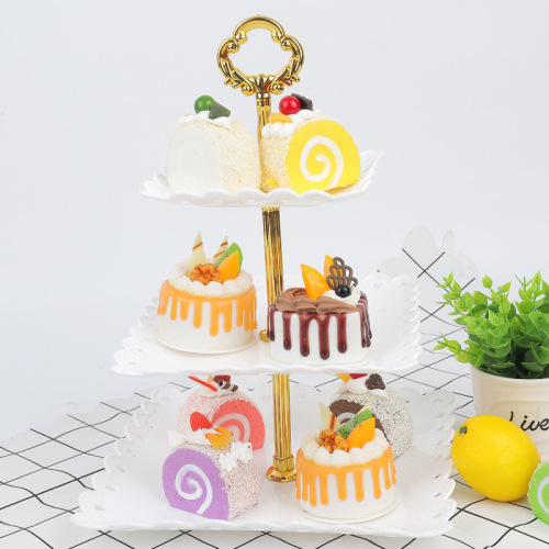 European Fruit Plate Three-Layer Snack Stand Wedding Cake Plate Fruit Plate Cake Stand Candy Plate Rack